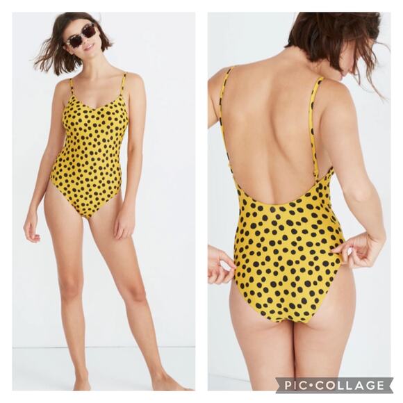 Madewell Other - Madewell Ballet One Piece Swimsuit Leopard Dot Size 2
